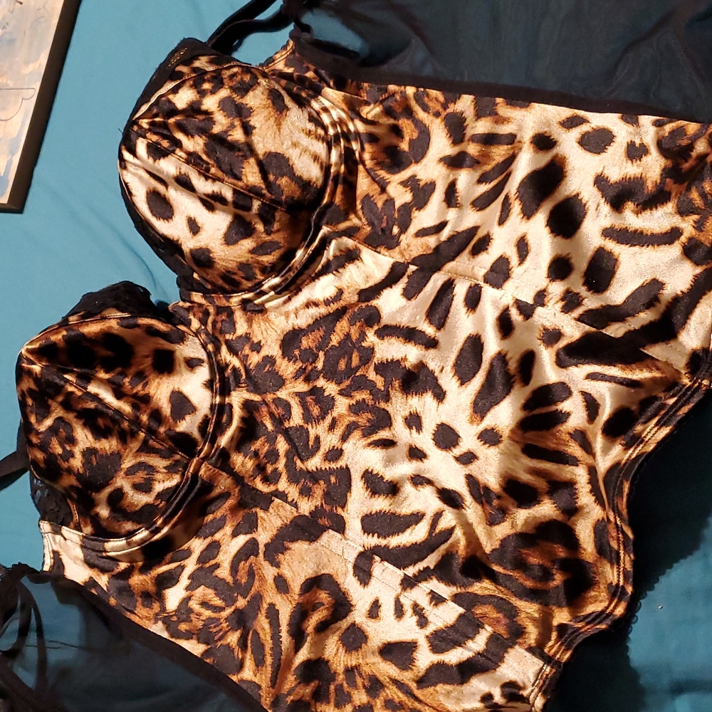 Sexy Leopard print corset, 38D